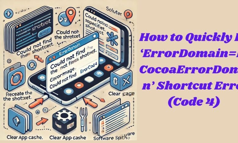 errordomain=nscocoaerrordomain&errormessage=could not find the specified shortcut.&errorcode=4